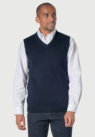 Detroit Navy V-neck Slipover