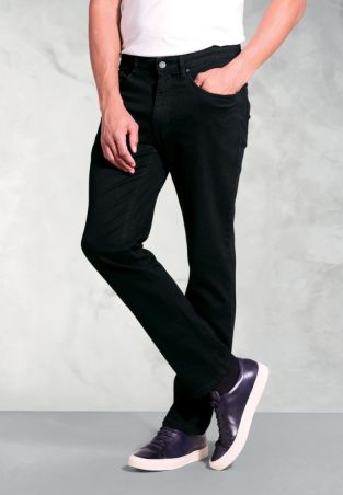 Regular Fit Douglas Black Denim Jeans