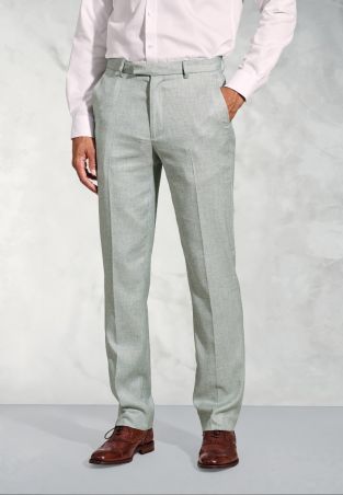 Tailored Fit Hardy Green Textured Occasion Suit Pants