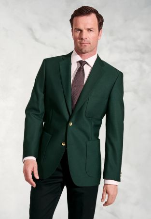Regular Fit Henley Green Wool Blend Blazer