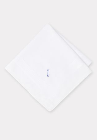 Pure Cotton Initial I Hankies x 3