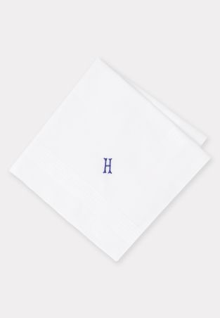 Pure Cotton Initial H Hankies x 3