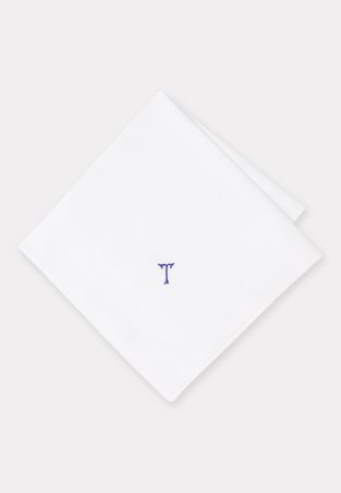 Pure Cotton Initial 'T Hankies x 3
