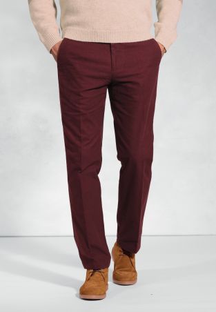 Regular Fit Kerswell Berry Cotton Moleskin Pants