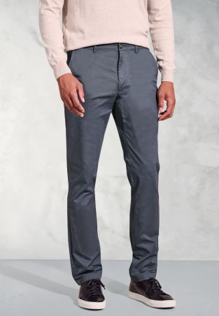 Regular Fit Leo Air Force Blue Cotton Stretch Chinos