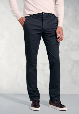 Tailored Fit Leo Midnight Cotton Stretch Chinos