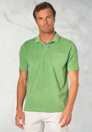 Milton Apple Cotton Rich Terry Towelling Polo Shirt