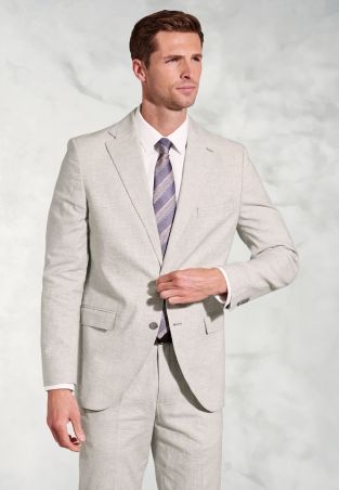 Tailored Fit Newman Silver Grey POW Check Occasion Suit