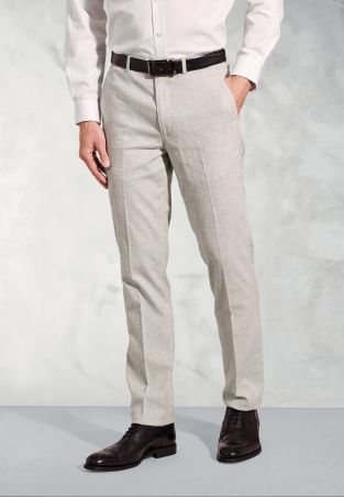 Tailored Fit Newman Silver Grey POW Check Occasion Suit Pants
