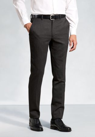 Tailored Fit Olney Charcoal Flannel Pants