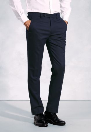 Regular Fit Olney Navy Flannel Pants