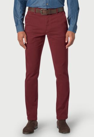Tailored Fit Seychelles Berry Cotton Blend Twill Pants