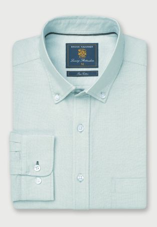 Regular Fit Mint Oxford Cotton Shirt
