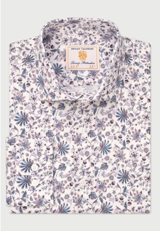 Tailored Fit Pink Ornate Floral Print 'Occasion' Shirt