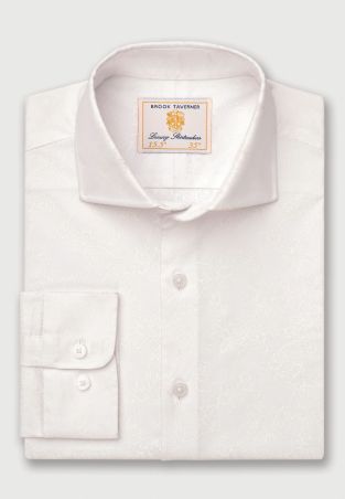 Tailored Fit White Floral Print 'Occasion' Shirt