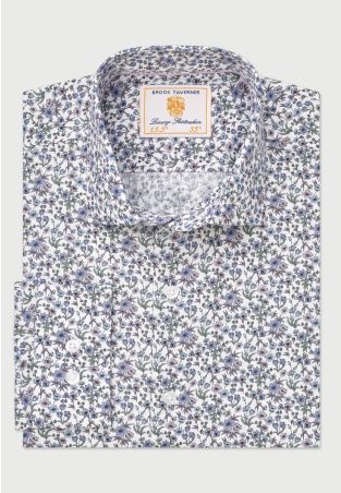 Tailored Fit Lilac Ditsy Floral Shirt