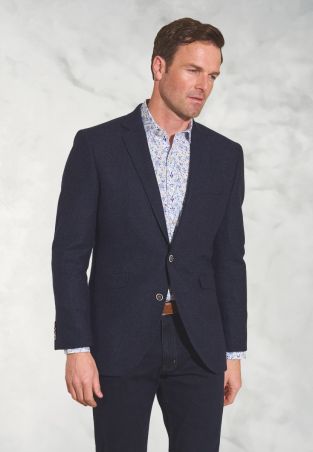 Tailored Fit Tyburn Navy Wool Blend Jacket