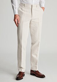Tailored Fit Kirby Stone Cotton Linen Suit Pants