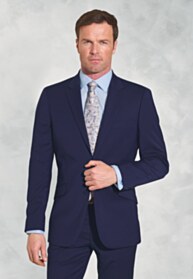 Tailored Fit Avalino Mid Blue Suit - Vest Optional