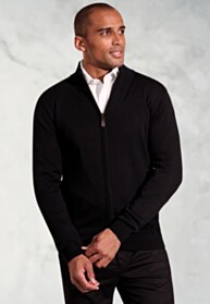 Columbus Black Full Zip Cardigan