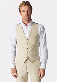 Tailored Fit Constable Natural Linen Blend Vest