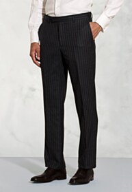 Regular Fit Epsom Grey Pinstripe Wool Suit Pants