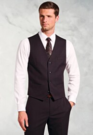 Tailored Fit Hansen Burgundy Flannel Suit Vest