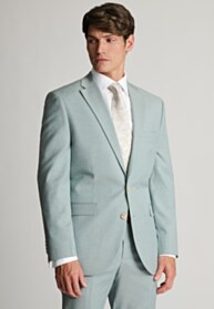 Tailored Fit Hayton Sage Textured Suit - Vest Optional