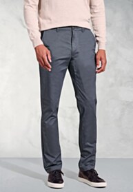Regular Fit Leo Air Force Blue Stretch Cotton Chinos
