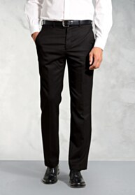Regular Fit Olney Black Flannel Pants