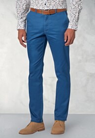 Tailored Fit Perry Blue Fine Twill Stretch Cotton Pants