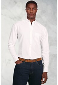 Regular Fit White Oxford Cotton Shirt