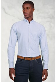 Regular Fit Sky Blue Oxford Cotton Shirt