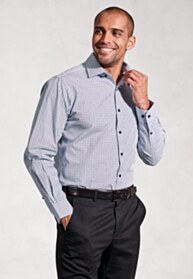 Tailored Fit Blue Diamond Print Shirt
