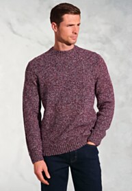 Taylor Burgundy Twist Crew Neck Jumper