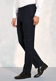 Tailored Fit Wells Navy Wool Blend Suit Pants