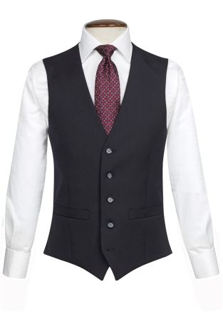 Tailored Fit Capital Navy Washable Waistcoat