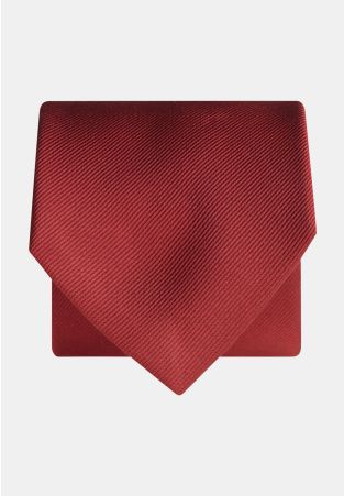 Red Twill Pure Silk Tie
