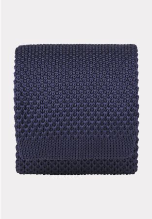 Navy Knitted Tie