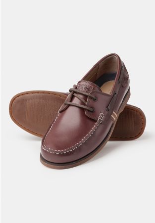 Brown Leather Boat Shoe