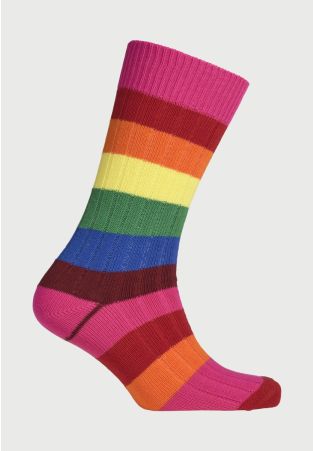 Cotton Rich Multicoloured Striped Socks