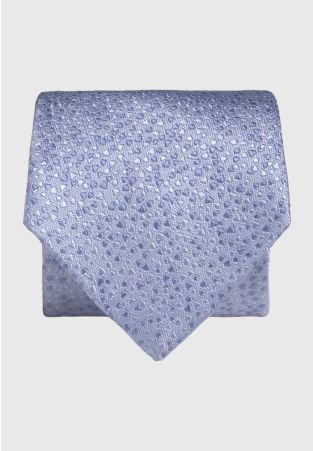 Blue Spot Pure Silk Jacquard Tie