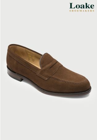 Loake Imperial Brown Suede Penny Loafers