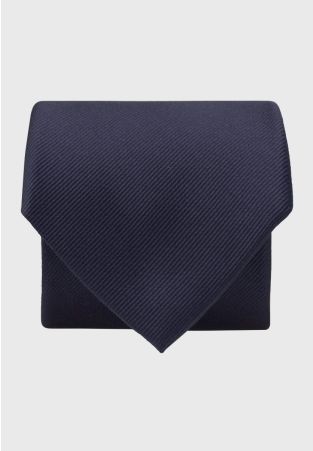 Navy Twill Pure Silk Tie