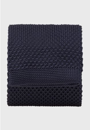 Navy Knitted Tie