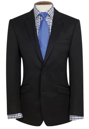Tailored Fit Zeus Black Machine Washable Suit