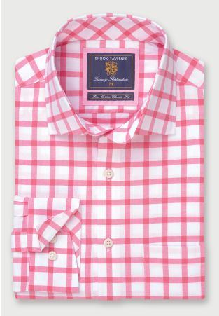 Regular Fit Rose Check Oxford Cotton Shirt