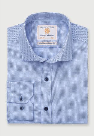 Tailored Fit Sky Blue Dobby Cotton Shirt