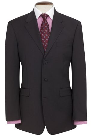 Regular Fit Imola Black Three Button Blend Suit