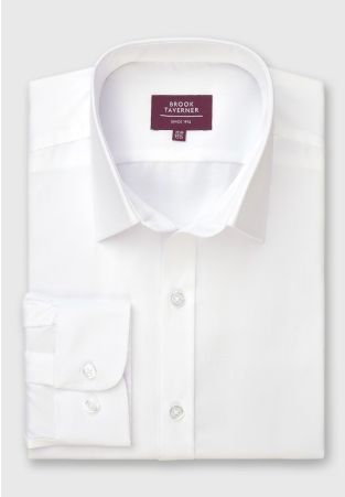 Regular Fit White Cotton Shirt